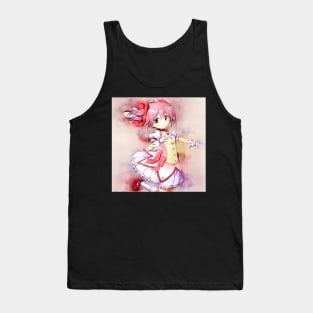 Kaname Madoka Anime Watercolor Tank Top